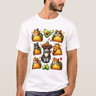 T-shirt Feline Fiesta : Chats et Tacos