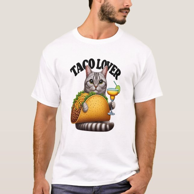 T-shirt Feline Fiesta : Taco Cat (Devant)