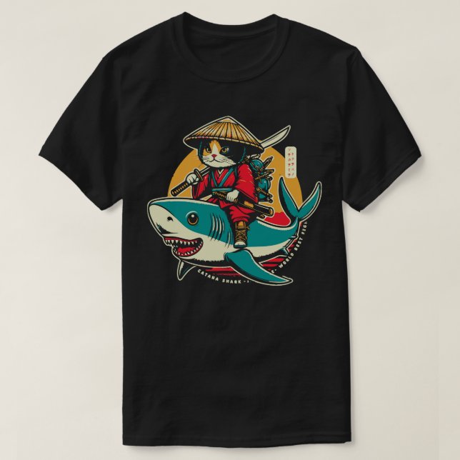 T-shirt Feline Samurai (Design devant)