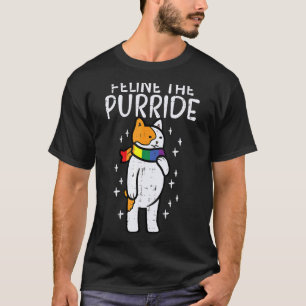 T-shirt Féline The Purride Cat Allié Droit Lgbtq Gay Pri