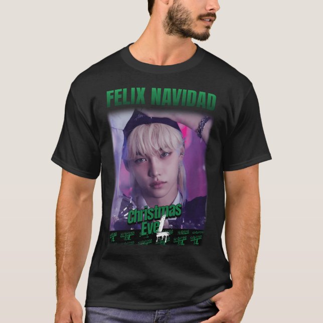 T-shirt Felix Navidad Stray Kids Christmas Evel (Devant)