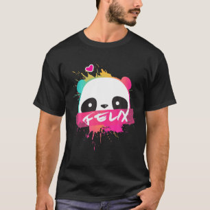 T-shirt FELIX - Nom Des Mignons Garçons Avec Panda Adorabl