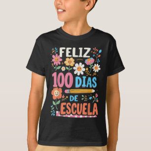 T-shirt Feliz 100 Diaz De Escuela 100e jour École Espagnol
