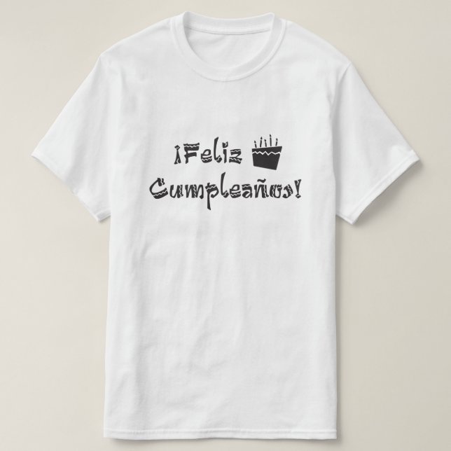 T-shirt feliz cumpleanos arriba cake (Design devant)