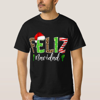 T-shirt feliz navidad cactus espagnol correspondance de no