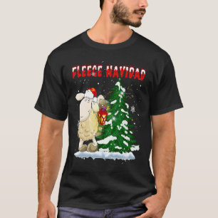 T-shirt Feliz Navidad Cute-Sheep Noël