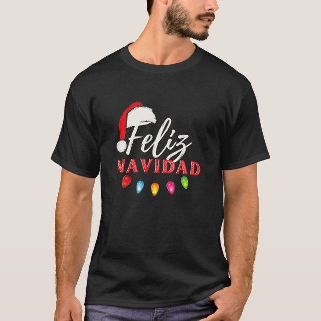 T-shirt Feliz Navidad Feux Noël Feux Noël (Devant)