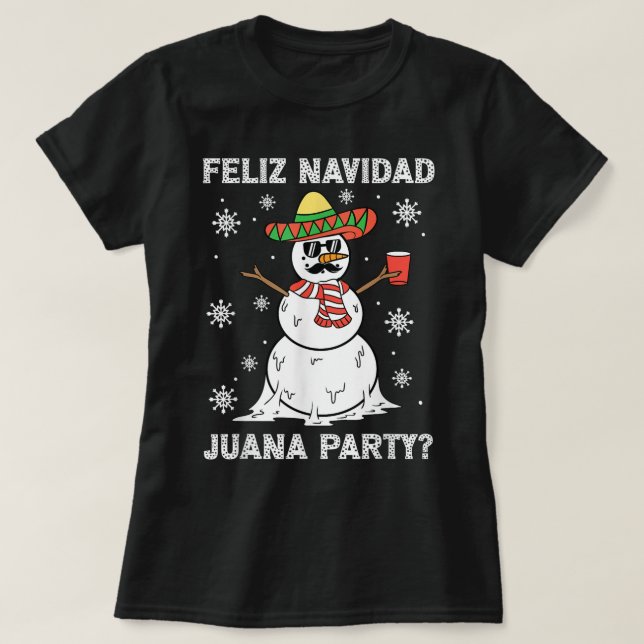 T-shirt Feliz Navidad Juana Cool de fête Cadeaux mexicain  (Design devant)