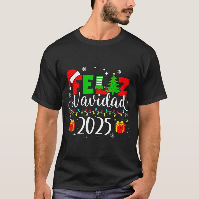 T-shirt Feliz Navidad Matching Family Spanish Christmas Me (Devant)