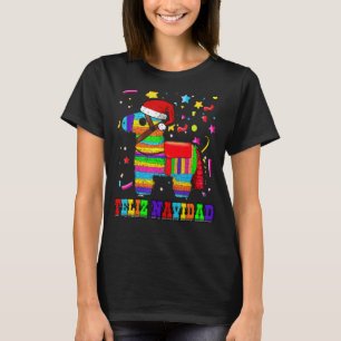 T-shirt Feliz Navidad Pinata Avec Santa Hat Christmas Holi