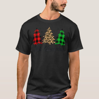 T-shirt Feliz Navidad Plaid Xmas Tree Spanish Christmas Xm
