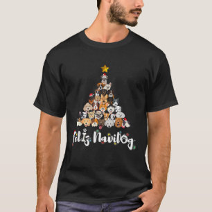 T-shirt Feliz Navidog Chien de Noël Chien de Noël Chien de