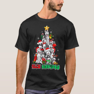 T-shirt Feliz Navidog Feliz Navidad Noël Sibérien Husky