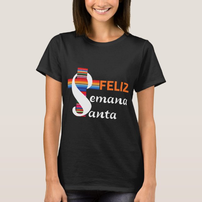 T-shirt Feliz Semana Père Noël Semaine Sainte de Pâques (Devant)