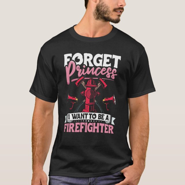 T-shirt Female Firefighter Fireman Apparel Firefighting fo (Devant)