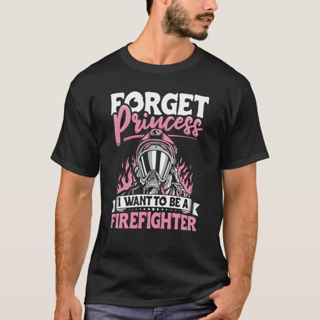 T-shirt Female Firefighter Fireman Apparel Firefighting fo (Devant)
