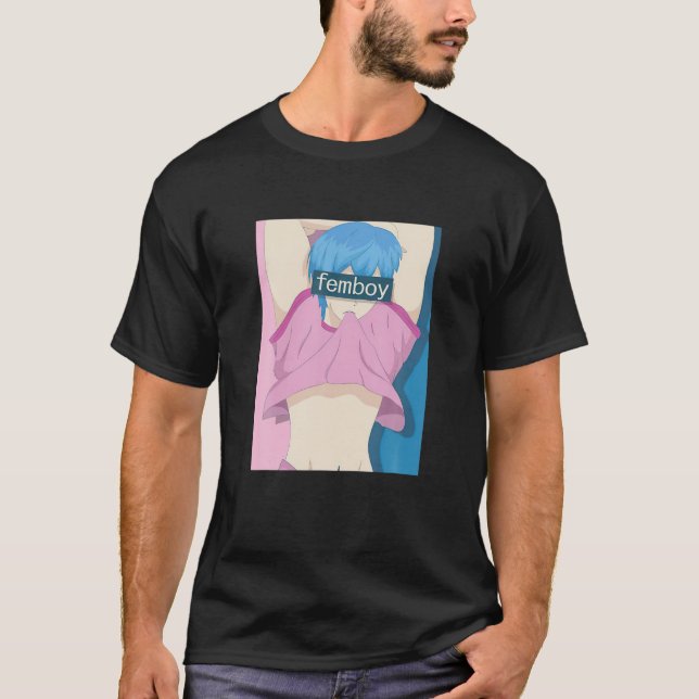 T-shirt Femboy Aesthetic Pastel Gay Yaoi Anime Boy Crossdr (Devant)