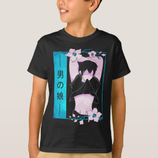 T-shirt Femboy Anime Boy japonais Pastel Goth esthétique S