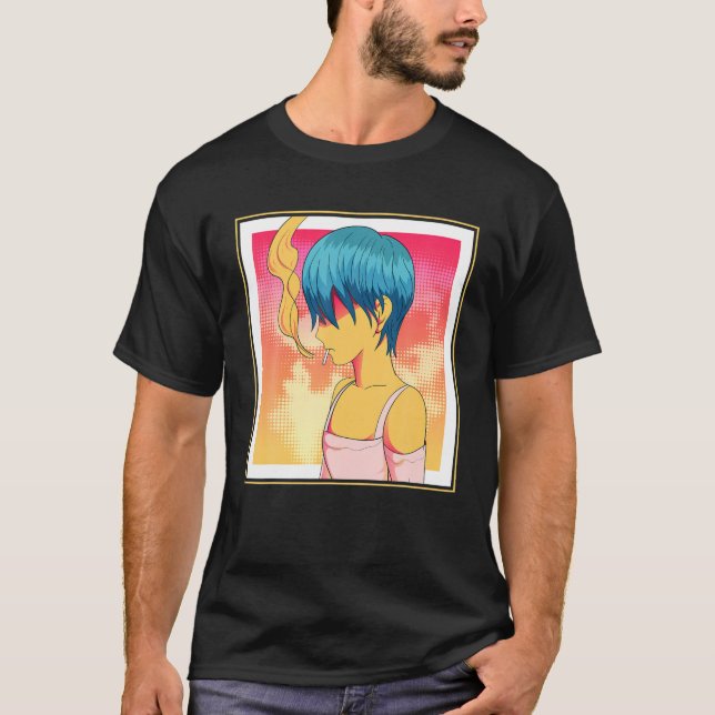 T-shirt Femboy Yaoi Gay Crosshabillage esthétique Triste A (Devant)