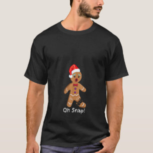 T-shirt Femen Gingerbread Homme Cookie X Mas Oh Snap Funny