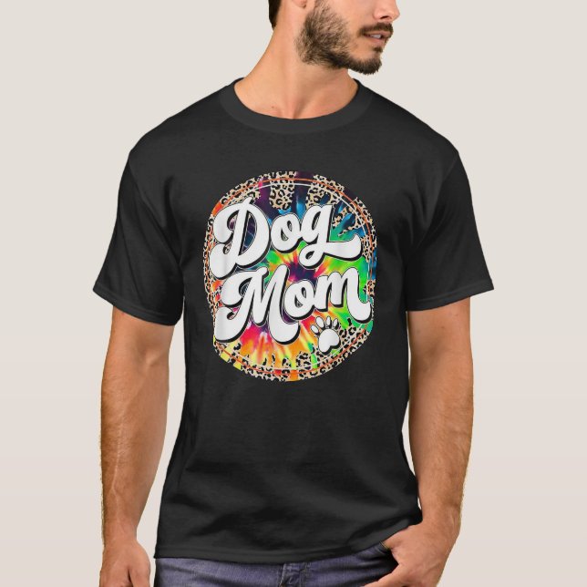 T-shirt Femen Tie Dye Print Chien Maman Amoureux des chien (Devant)