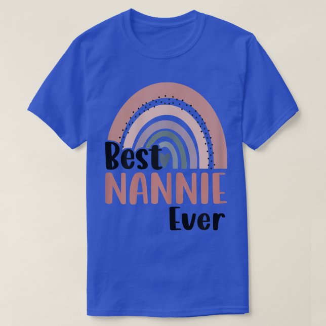 T-shirt Femens Boho Rainbow Best Nannie Ever Funny Nannie' (Design devant)