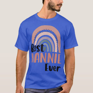 T-shirt Femens Boho Rainbow Best Nannie Ever Funny Nannie'