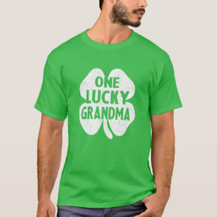 T-shirt Femens One Lucky Grand-mère Shamrock St Patrick's