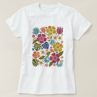 T-shirt féminin à fleurs florales