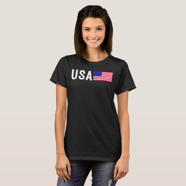 T-shirt féminin de la fierté des États-Unis (Devant entier)