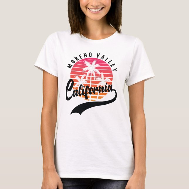 T-shirt féminin de Moreno Valley, Californie Sunse (Devant)