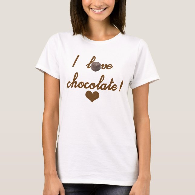 T-shirt Féminin I love chocolat (Devant)