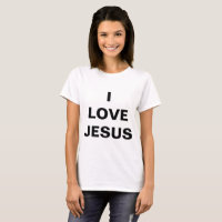 T-shirt féminin "I Love Jesus"