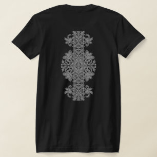 T-shirt féminin jersey fin avec homme à fleurs arg