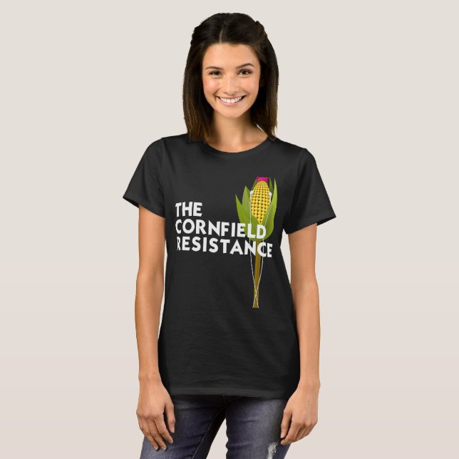 T-shirt féminin - La résistance de Cornfield (Devant entier)