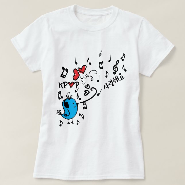 T-shirt féminin LOVE KPOP SARANG (Design devant)