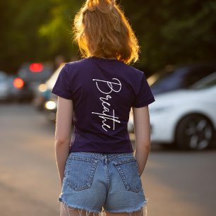T-shirt féminin motivant "Respire"