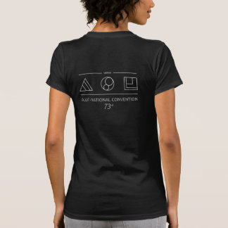 T-shirt féminin noir avec logo gris