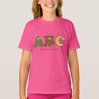T-shirt féminin personnalisé par ordre alphabétiqu
