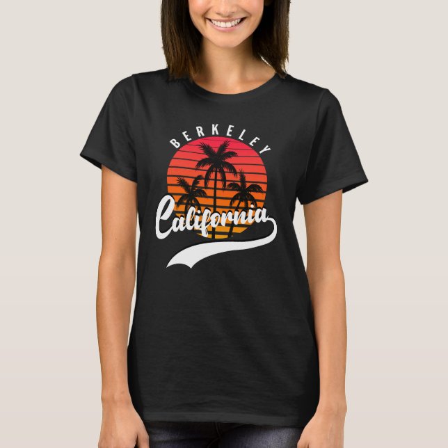 T-shirt féminin Retro Sunset de Berkeley, Californ (Devant)