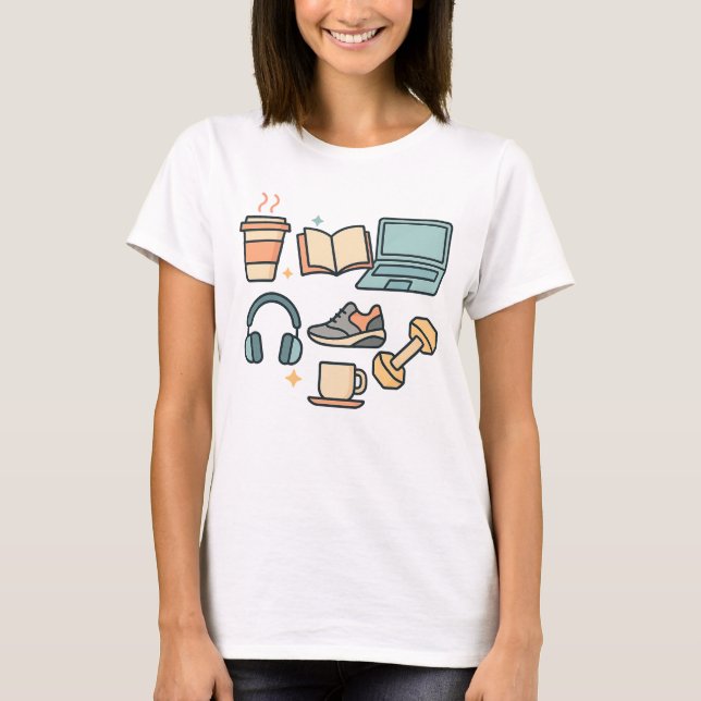 T-shirt féminin - Vie quotidienne Icônes Travail e (Devant)