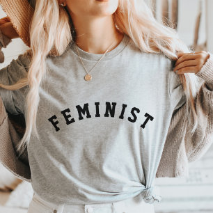 T-shirt Féministe Typographie collégiale