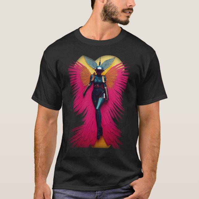 T-shirt Femjoy Cyberpunk polonais ailé Hussar (Devant)