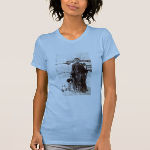 T-shirt Femme 1890 et son chien de chasse de la Bretagne