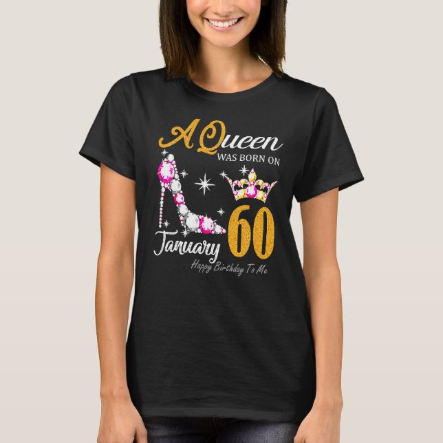 T-shirt Femme 60e anniversaire, reine 60 ans (Devant)