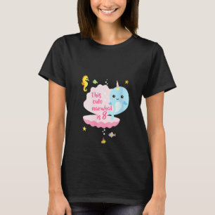 T-shirt Femme 8e anniversaire 8 année fille garçon Narwhal