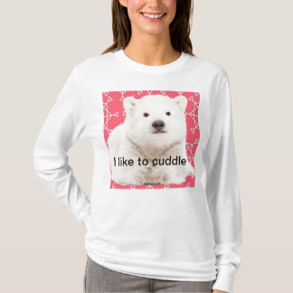 T-Shirt Femme à Manches Longues 'J'aime Câliner le
