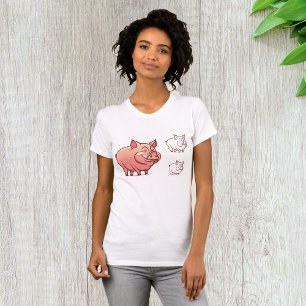 T-shirt femme à trois cochons