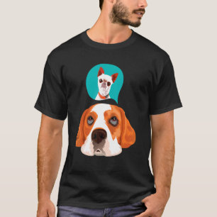T-shirt Femme adorable chien porteur Dog Dog Dog Dog Visag