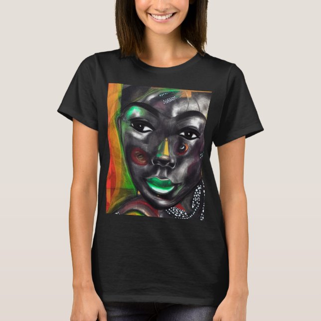 T-shirt Femme africaine (Devant)